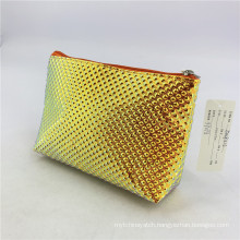 Latest Design Yellow Diamond Cosmetic Beauty Case For Women Makeup Brushes Bag Holographic Laser Cosmetic Bag